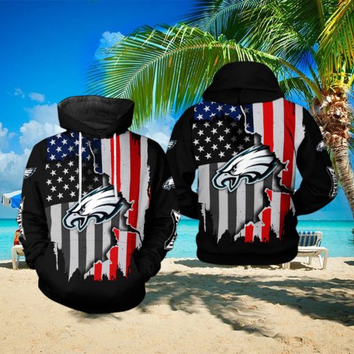 Philadelphia Eagles NFL US Flag Team 3D Printed Hoodie Ver 1