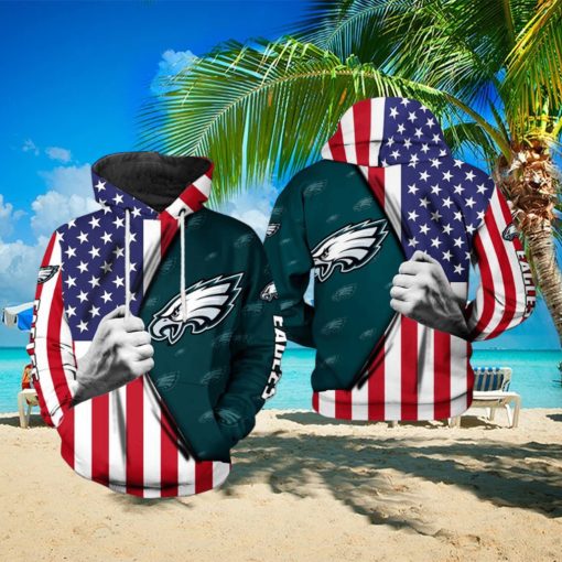 Philadelphia Eagles NFL US Flag Team 3D Printed Hoodie