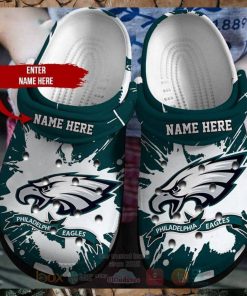 Philadelphia Eagles Nfl Custom Name Crocs Clog Shoes