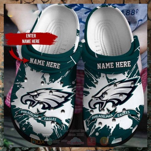 Philadelphia Eagles Nfl Custom Name Crocs Clog Shoes