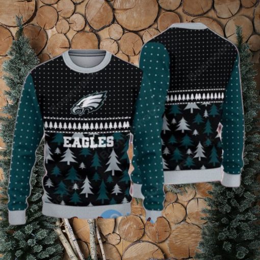 Philadelphia Eagles Pine Trees Ugly Christmas Sweater