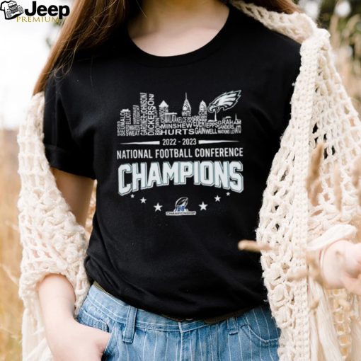 Philadelphia Eagles Player Names 2022 2023 National Football Conference Champions Shirt