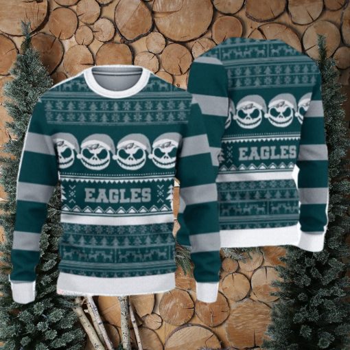 Philadelphia Eagles Pumpkin Ugly Christmas Sweater 3D Gift For Fans