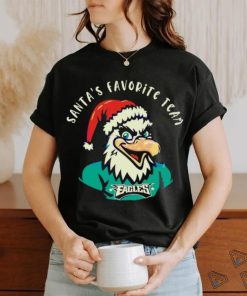 Philadelphia Eagles Santa Santas favorite team shirt