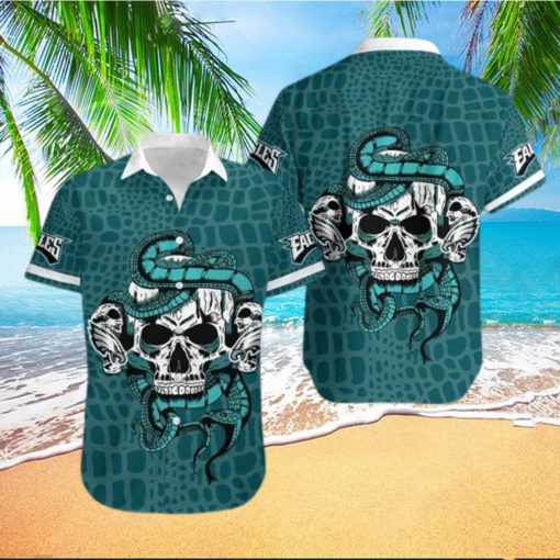 Philadelphia Eagles Snake And Skull Hawaii Shirt