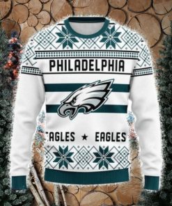 Philadelphia Eagles Snowflake Christmas Pullover Ugly Christmas Sweater 3D Gift For Fans Ugly Christmas Sweater 3D Gift For Fans