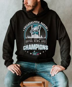 Philadelphia Eagles Super BOWL LVII 2023 Champions matchup skyline shirt