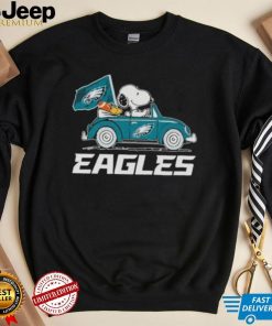 Philadelphia Eagles Super Bowl Lvii 2023 Snoopy And Woodstock Driving Car Shirt