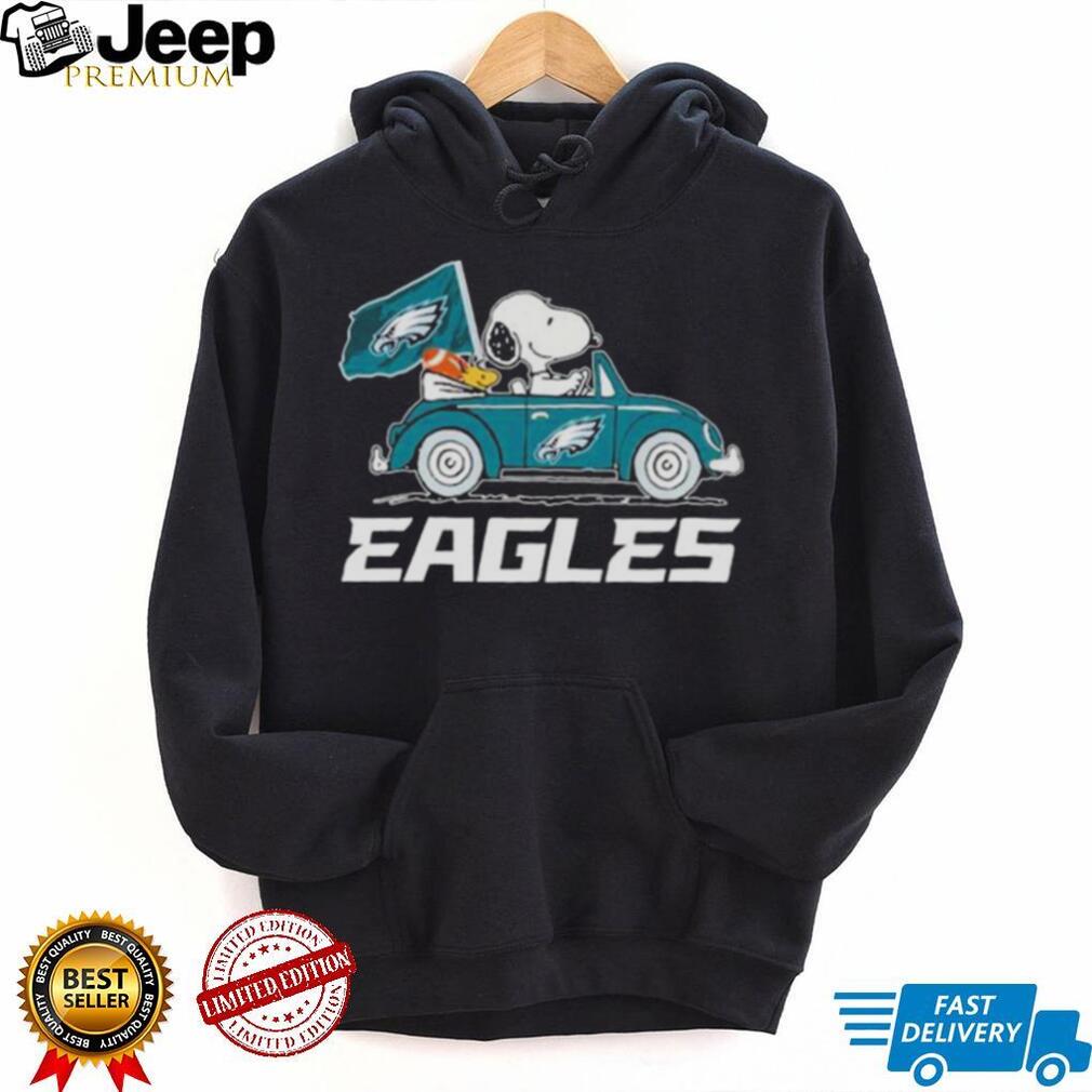 Philadelphia Eagles Super Bowl Lvii 2023 Snoopy And Woodstock Driving Car  Shirt - Wow Tshirt Store Online