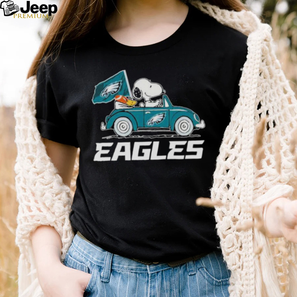 Philadelphia Eagles Super Bowl Lvii 2023 Snoopy And Woodstock Driving Car  Shirt - Wow Tshirt Store Online