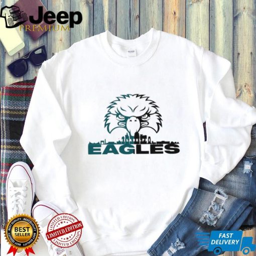 Philadelphia Eagles football skyline Eagles head logo shirt