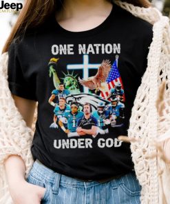 Philadelphia Eagles one nation under God signatures shirt