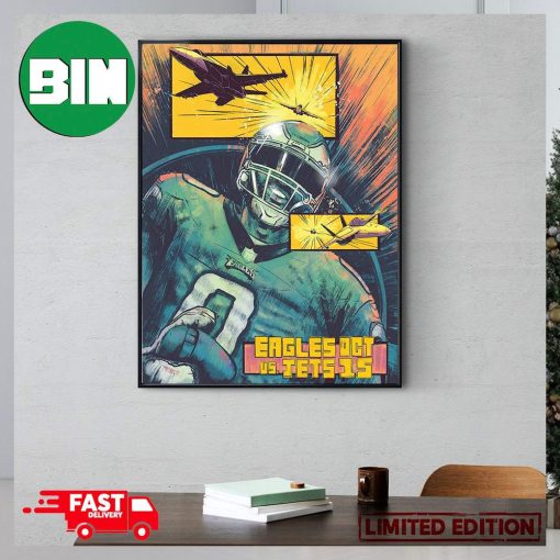 Philadelphia Eagles vs New York Jets October 15 2023 Fan Art Poster Fighter Aircrafts Poster Canvas