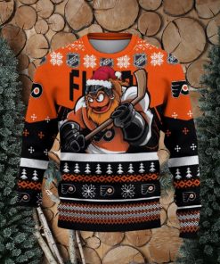 Philadelphia Flyers Funny Ugly Christmas Sweater Angry For Men And Women Custom Name Gift Fans