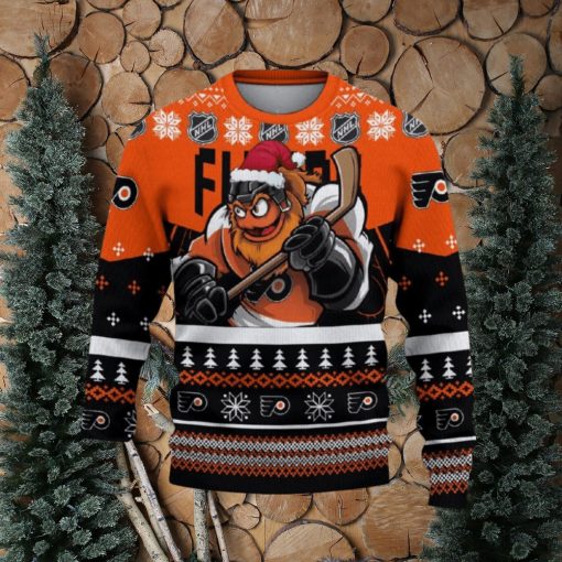 Philadelphia Flyers Funny Ugly Christmas Sweater Angry For Men And Women Custom Name Gift Fans
