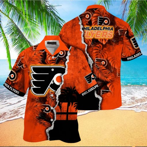 Philadelphia Flyers NHL Hawaiian Shirt Custom Heatwave Aloha Shirt