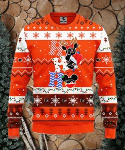 Philadelphia Flyers NHL Team HoHoHo Mickey Funny Christmas Gift Men And Women Ugly Christmas Sweater