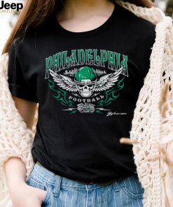 Philadelphia Football Skull Helmet T shirt