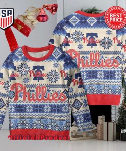 Philadelphia Phillies Logo Snowny Ugly Christmas Sweater