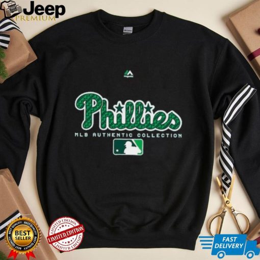 Philadelphia Phillies Majestic Green 2018 St. Patrick's Day Authentic Celtic T Shirt