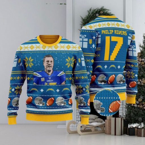 Philip Rivers los angeles chargers NFL Ugly Xmas Sweater Gift Holidays