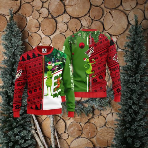 Phoenix Coyotes Grinch & Scooby doo Christmas Ugly Sweater