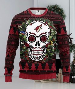 Phoenix Coyotes Skull Flower Ugly Christmas Ugly Sweater