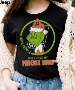 Phoenix Suns NBA Christmas Grinch I Hate People But I Love My Favorite Basketball Team T Shirt