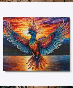 Phoenix bird during a romantic evening in Alaska Canvas