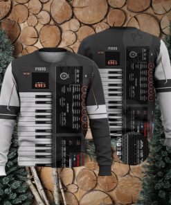 Piano Electronic Keybroad Unique Cool 3D Full Print Ugly Sweater Christmas Gift Sweater