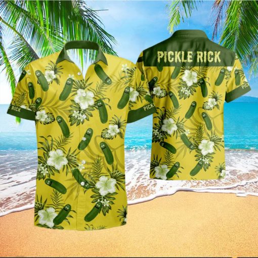 Pickle Rick Hawaiian Shirt And Short Set Gift Men Women