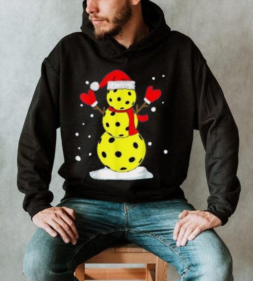 Pickleball Christmas Funny Pickleball Snowman Shirt