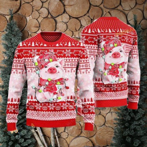 Pig 3D Ugly Christmas Sweater, Funny Womens Christmas Sweater