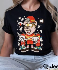 Pig Firefighter T Shirt