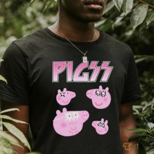 Pigs Peppa Pig X Kiss Band Parody Shirt