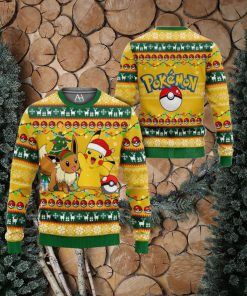 Pikachu Eevee Christmas Ugly Sweater