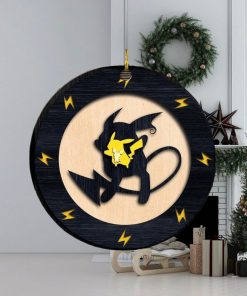 Pikachu Evolution Pokemon Custom Name 2023 Holiday Gifts Christmas Decorations Ornament