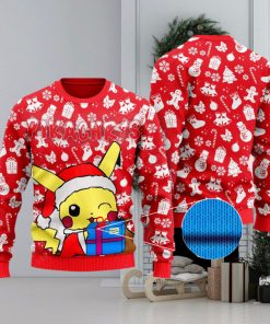 Pikachu Knitted Christmas 3D Sweater For Men And Women
