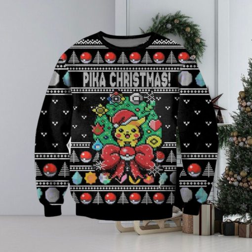 Pikachu Pika Christmas Ugly Christmas Sweater, Ugly Sweater Apparel