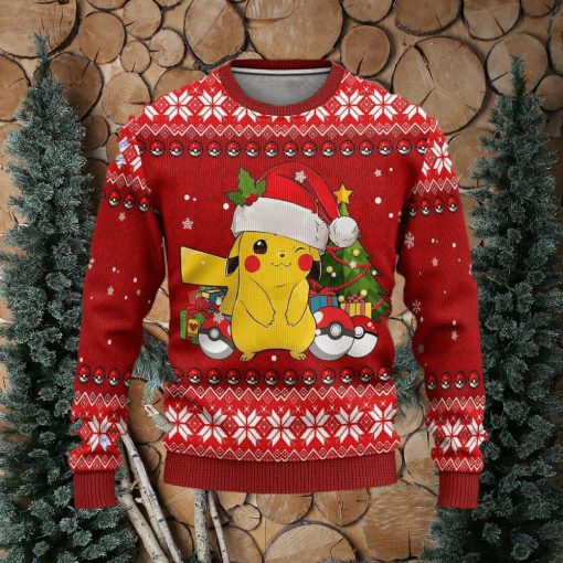 Pikachu Pokemon Anime Women Mens Ugly Christmas Sweater