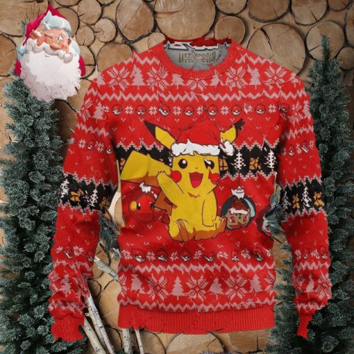 Pikachu Santa Pokemon Christmas AOP Sweater