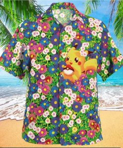 Pikachu Summer Flowers Beach New Pokemon Hawaiian Shirt