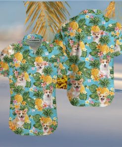 Pineapple Corgis Lover Leobees All Over Print Hawaiian Shirt
