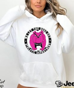 Pink Bulldog Mascot we let the dogs out school athletic department shirt