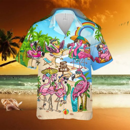 Pink Flamingo 3D Full Print 2023 Beach Party Hawaiian Shirt Summer Gift For Men And Women ggHD3wgyr