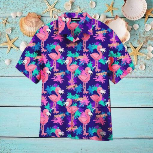 Pink Flamingo Hello Summer Hawaiian Shirt