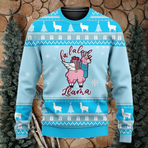 Pink Llama Christmas 2022 Sweater Christmas Xmas Sweater