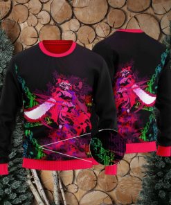 Pink Rose Goku Black Zamasu Art Ugly Xmas Sweater