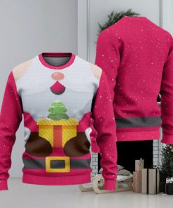 Pink Santa Claus Ugly Christmas Sweater Knitted Gift For Men And Women