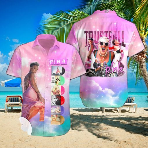 Pink Trustfall Hawaiian Shirt